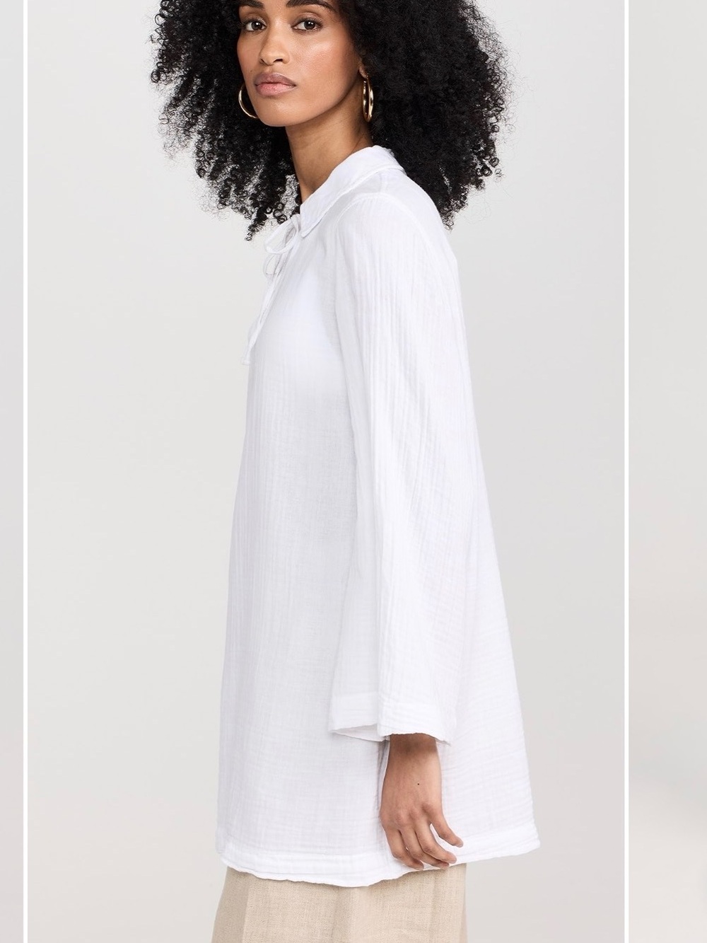 Wyeth Eva Gauze Top in White Size Medium